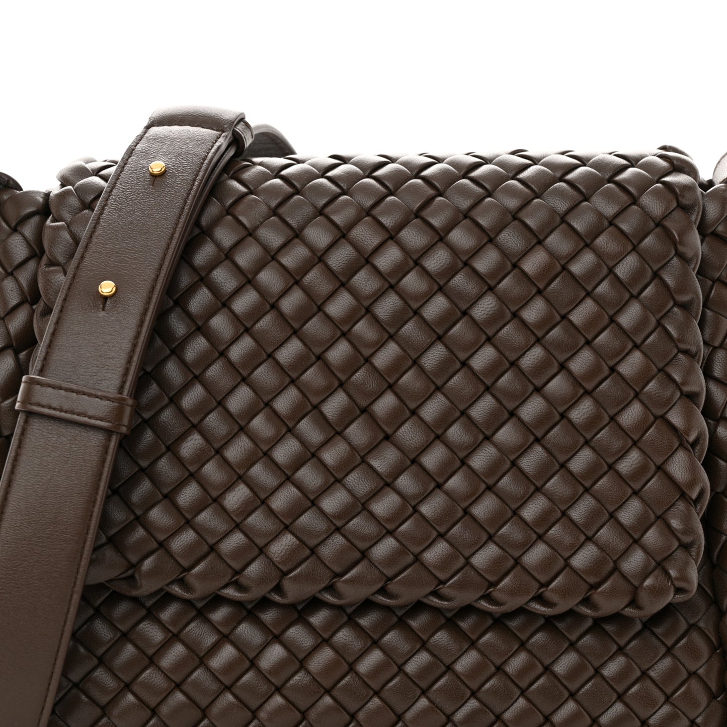 Nappa Intreccicio Padded Cobble Shoulder Bag Light Brown