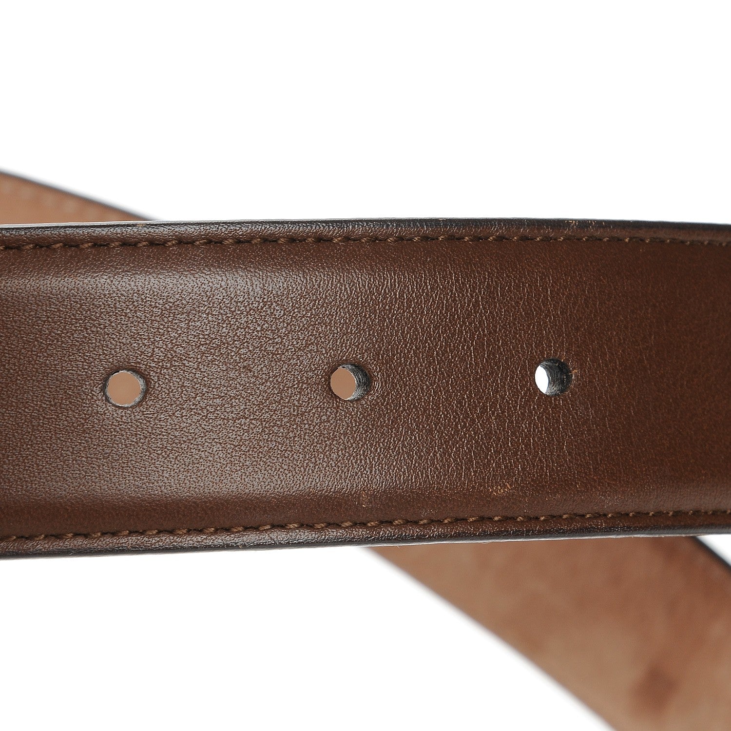 Gucci Calfskin Interlocking G 37mm Belt 80 32 Nut Brown 6 of 7