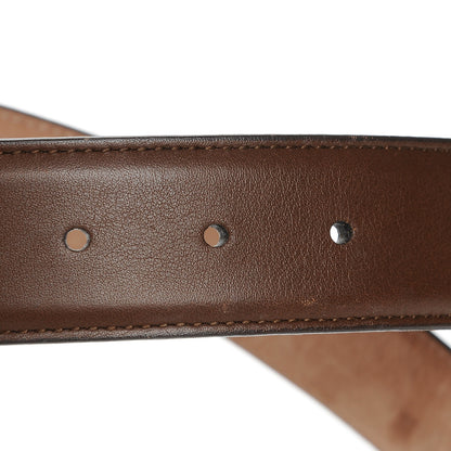 Gucci Calfskin Interlocking G 37mm Belt 80 32 Nut Brown 6 of 7