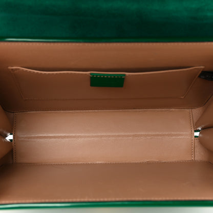 Gucci Mousse Top Patent Small Sylvie 1969 Top Handle Bag Emerald 5 of 10