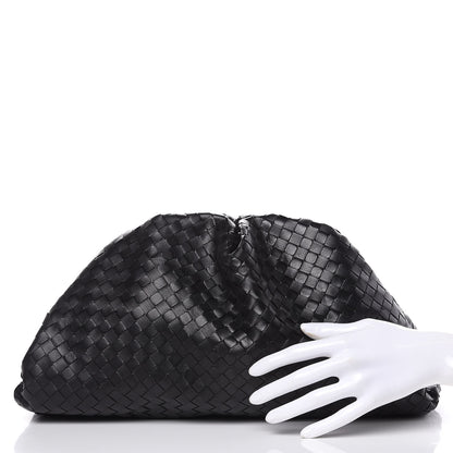 Bottega Veneta Nappa Maxi Intreccio The Pouch Oversized Clutch Black 2 of 9