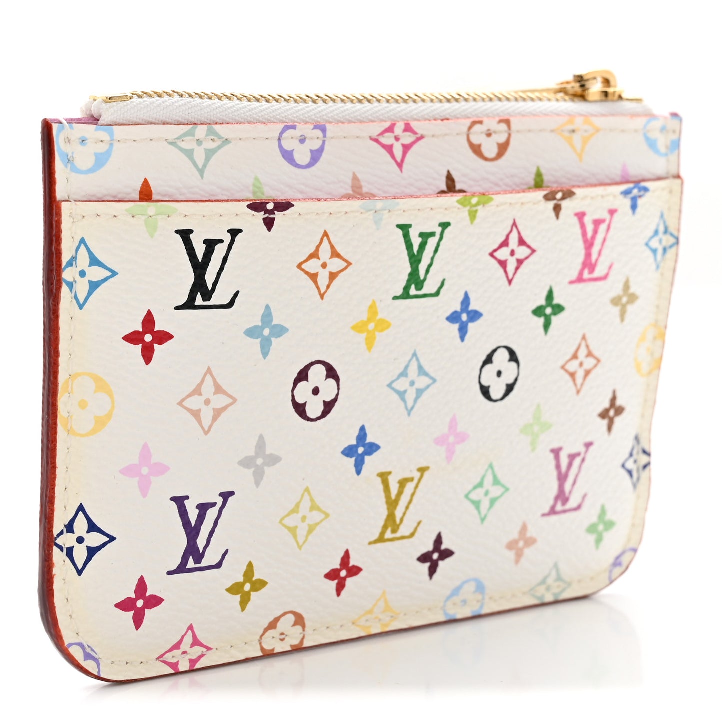 Monogram Multicolor Key Pouch  White Litchi
