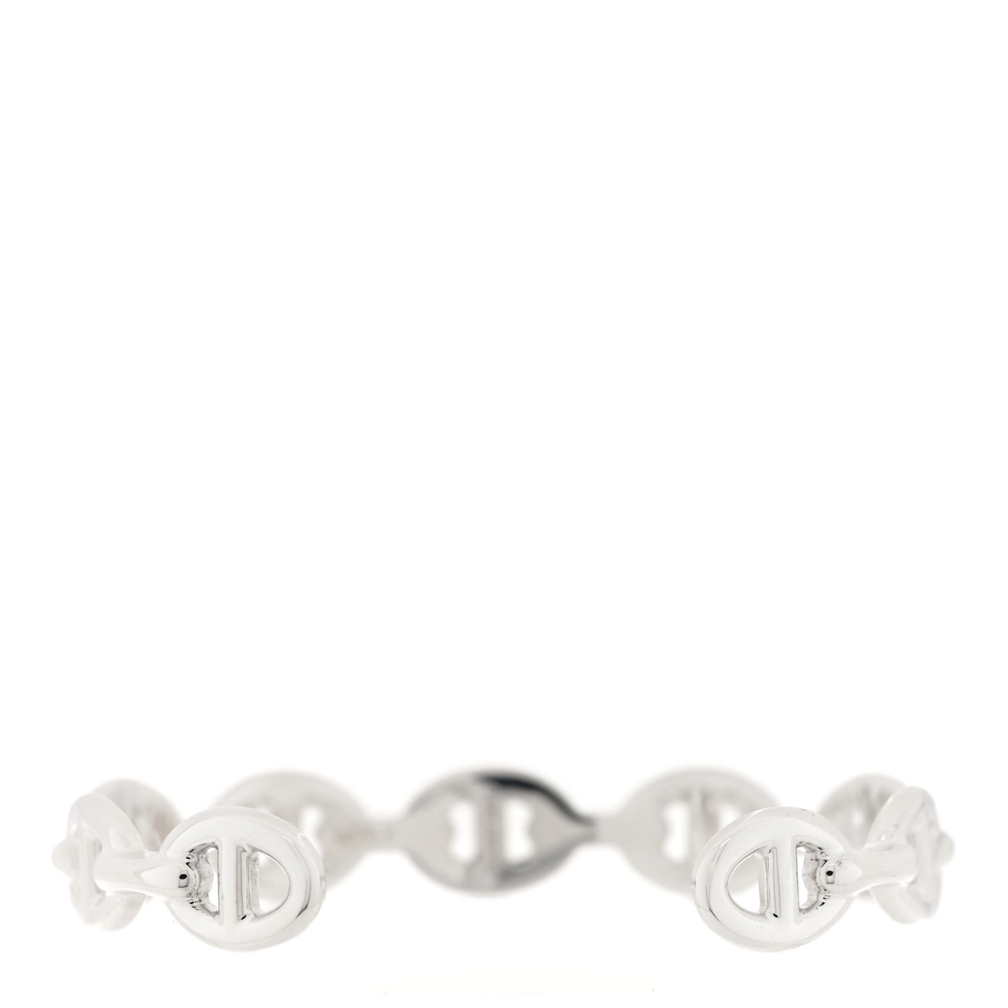 Sterling Silver MM Chaine d'Ancre Enchainee Cuff Bracelet SH