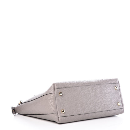 Burberry Signature Grain Calfskin Medium Welburn Tote Pale Grey 4 of 8