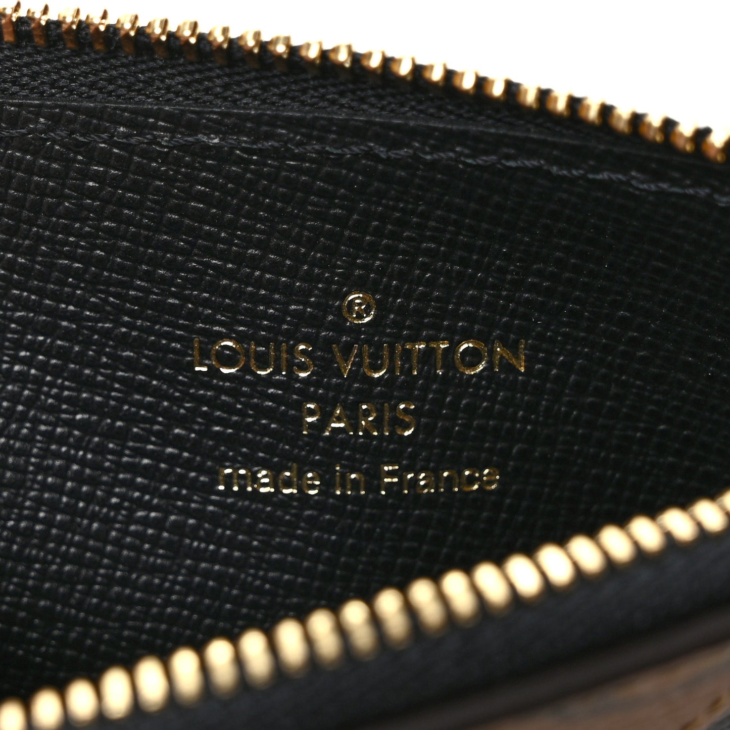 Reverse Monogram Zipped Romy Card Holder