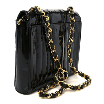 Chanel Patent Vertical Quilt Small Flap Black 3 of 12