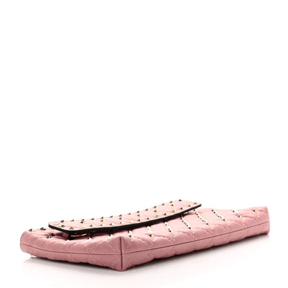 Valentino Garavani Nappa Rockstud Spike Side Slip Zip Clutch Lipstick 3 of 6