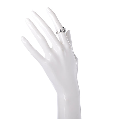Cartier 18K White Gold Diamond Double Heart Ring 48 4.5 2 of 5