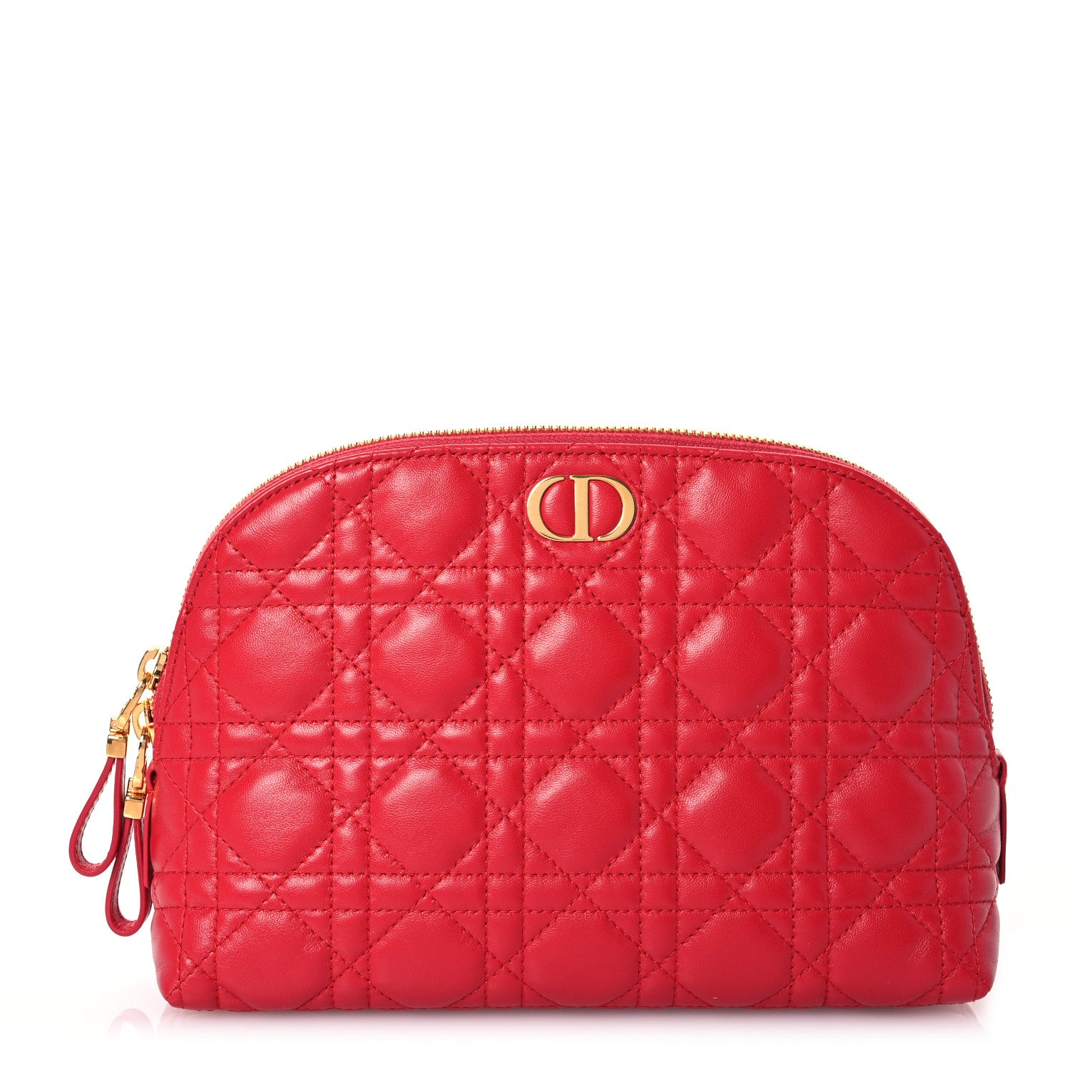 Christian Dior Lambskin Cannage Caro Beauty Pouch Raspberry 1 of 10