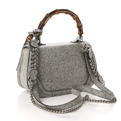 Gucci Calfskin Medium New Bamboo Top Handle Bag Grey White 4 of 11