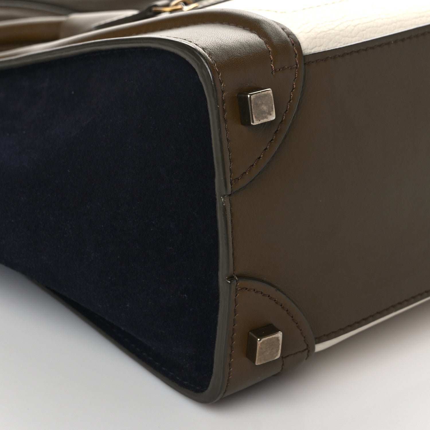 Celine Velluto Smooth Calfskin Suede Micro Tri-Color Luggage 7 of 9