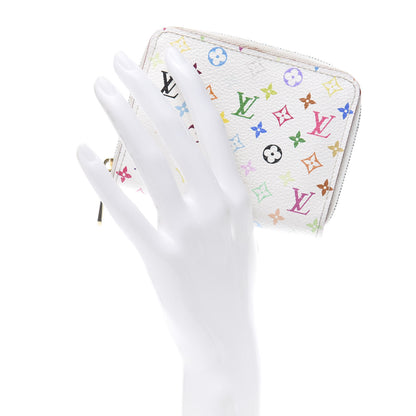 Louis Vuitton Monogram Multicolor Zippy Coin Purse Wallet White 2 of 6