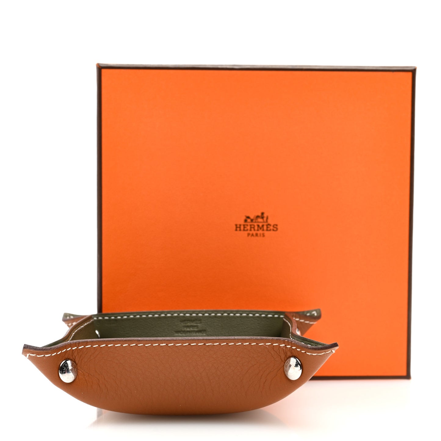 Taurillon Clemence Swift Mini Mises et Relances Change Tray Vert Veronese Fauve