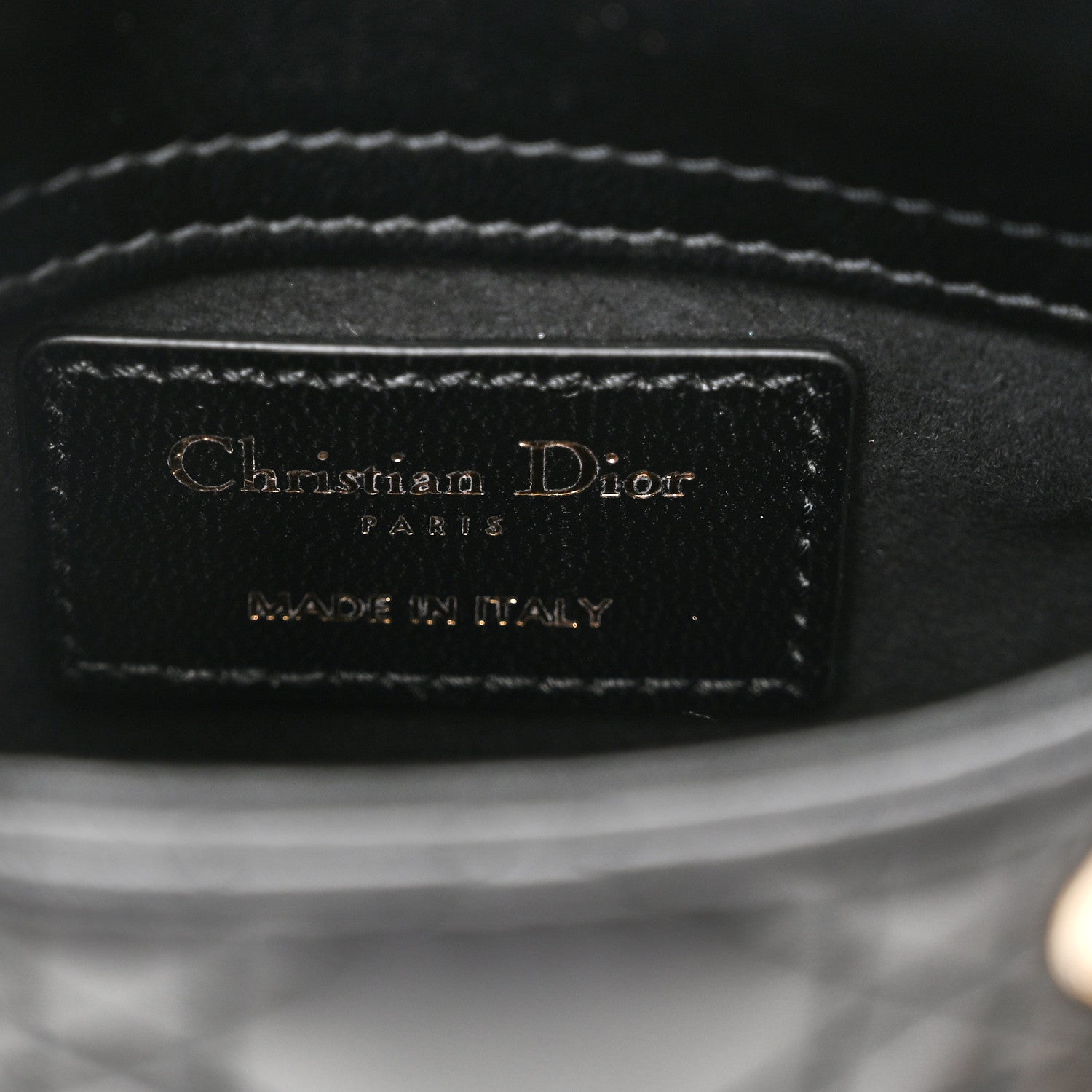 Christian Dior Lambskin Cannage Micro Lady Dior Black 6 of 9