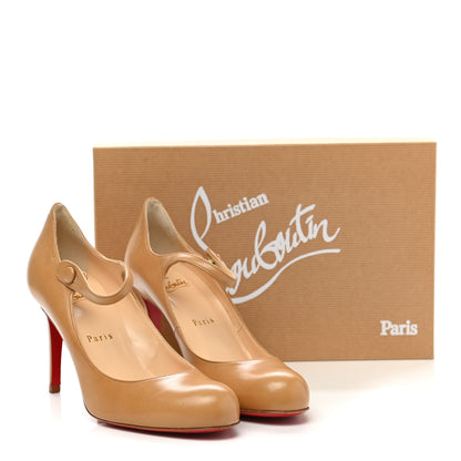Christian Louboutin Nappa Mary Jane 85 Pumps 36.5 Beige 8 of 8