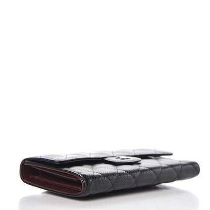 Chanel Caviar Quilted Long Flap Wallet Black 4 of 11