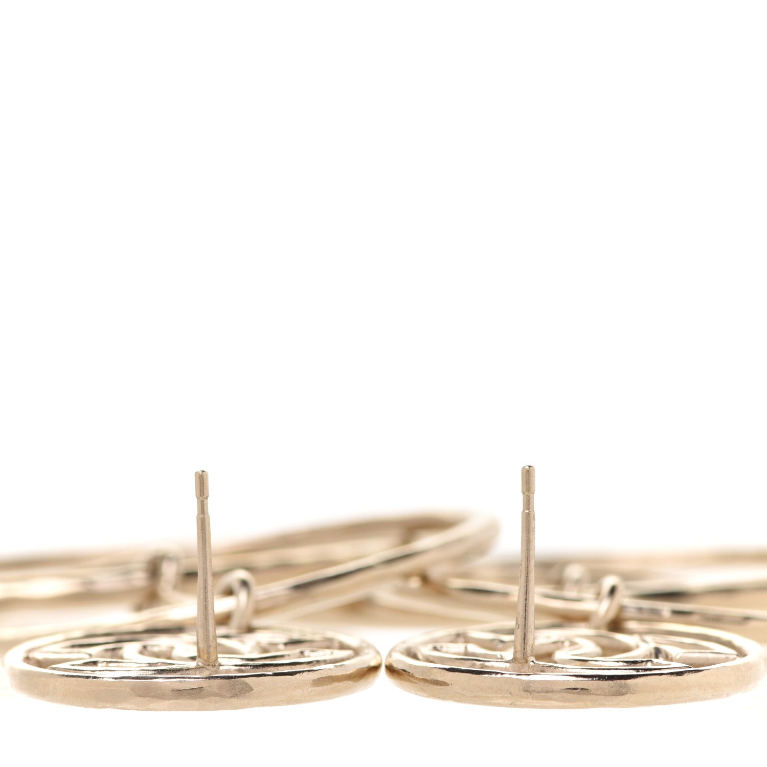 Chanel Hoop Cuba CC Earrings Gold 3 of 5