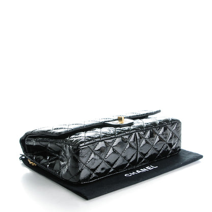 Chanel Distressed Patent Quilted 2.55 Reissue 226 Flap Black 4 of 9