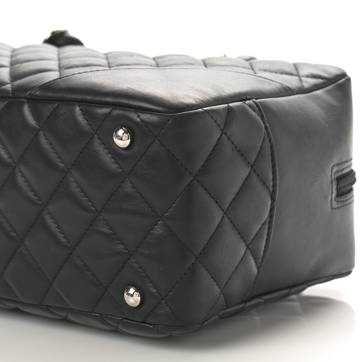 Chanel Calfskin Quilted Large Cambon Bowler Black 8 of 8