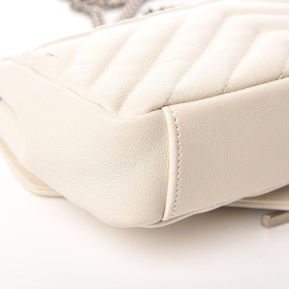 Saint Laurent Sheepskin Matelasse Monogram Classic Baby Chain Bag White 12 of 17