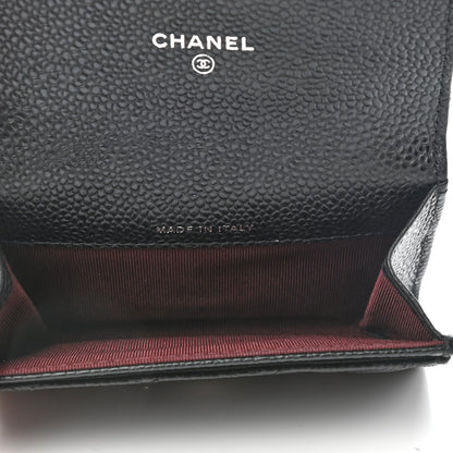 Chanel Caviar Quilted Flap Card Holder Wallet Black 5 of 8