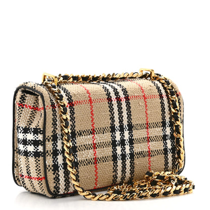 Burberry Calfskin Boucle Check Small Lola Chain Bag 3 of 8