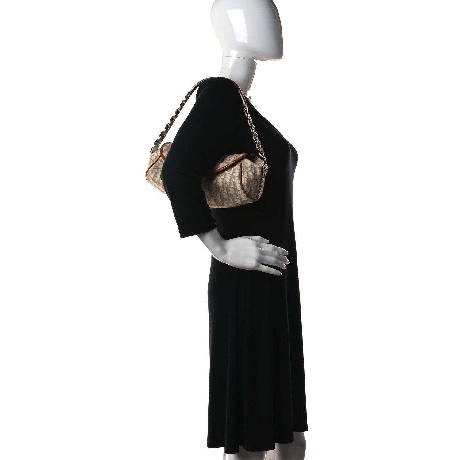 Christian Dior Monogram Romantique Trotter Flap Bag Beige 2 of 18