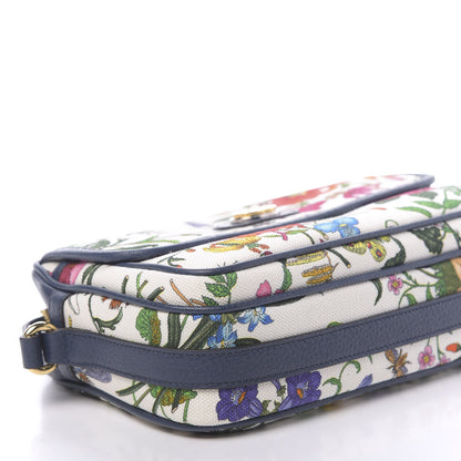 Gucci Canvas Flora Floral Shoulder Bag White Blue Agata Mulitcolor 8 of 10