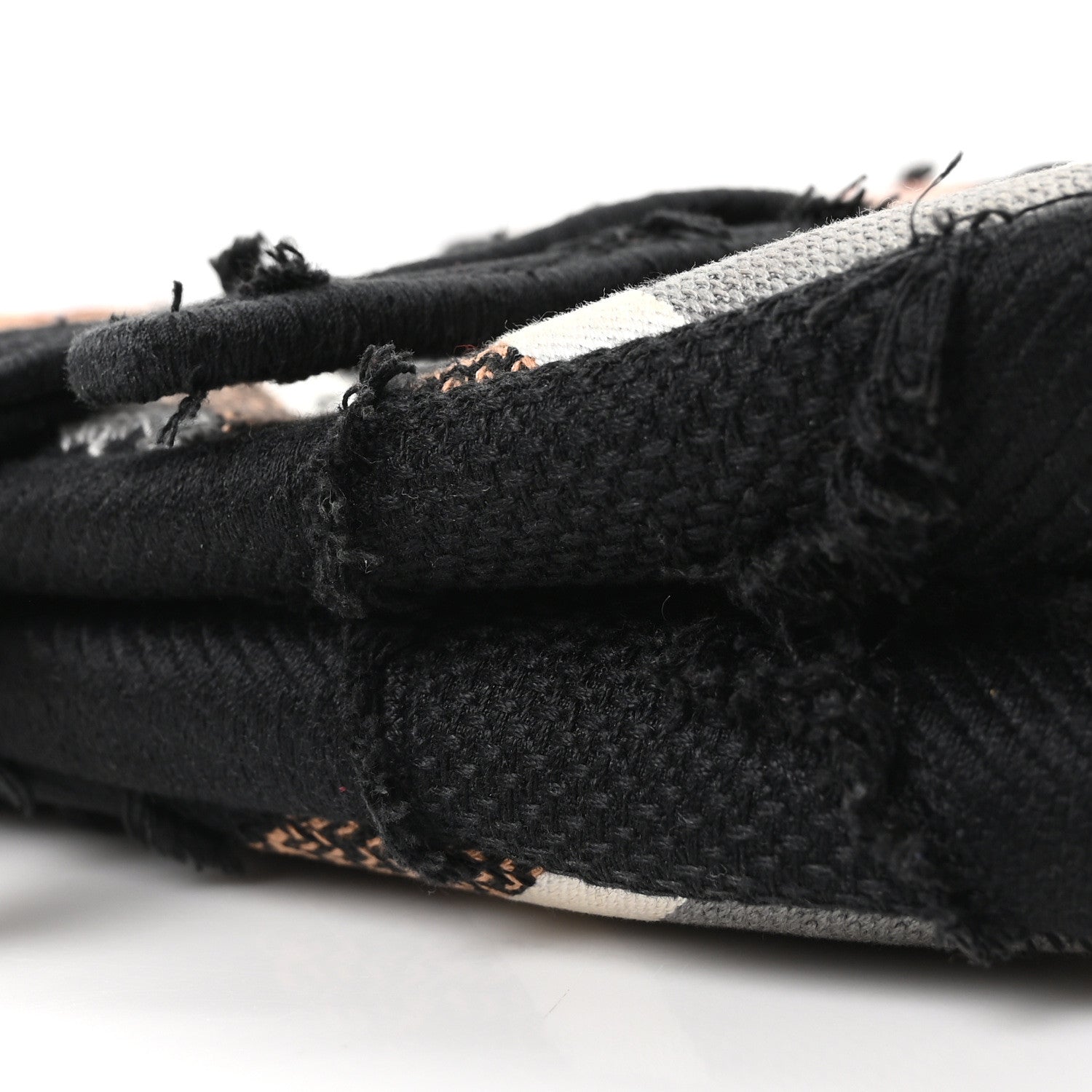 Christian Dior Canvas Embroidered Camouflage Flowers Saddle Bag Black Multicolor 10 of 10