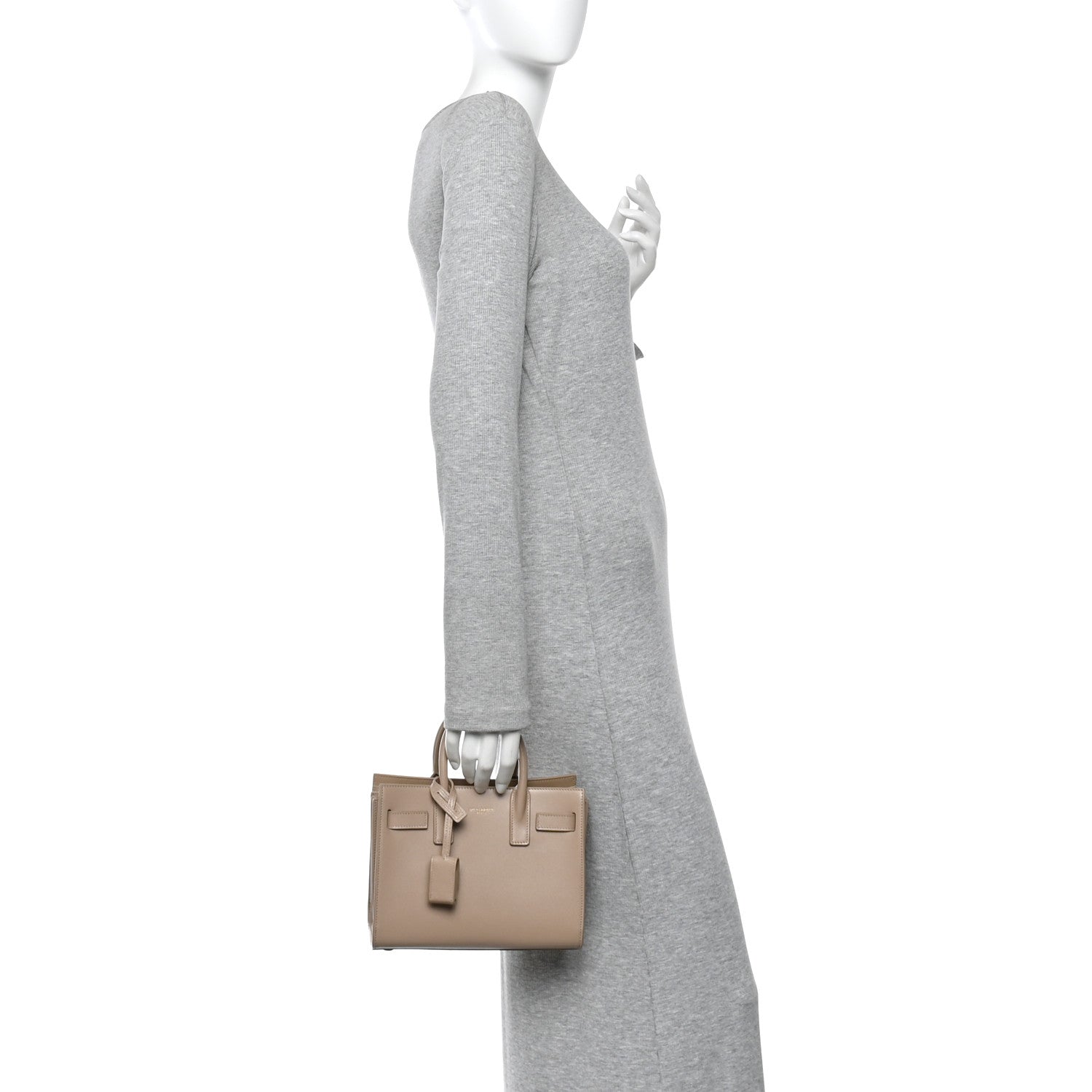 Saint Laurent Calfskin Nano Sac De Jour Beige 2 of 14