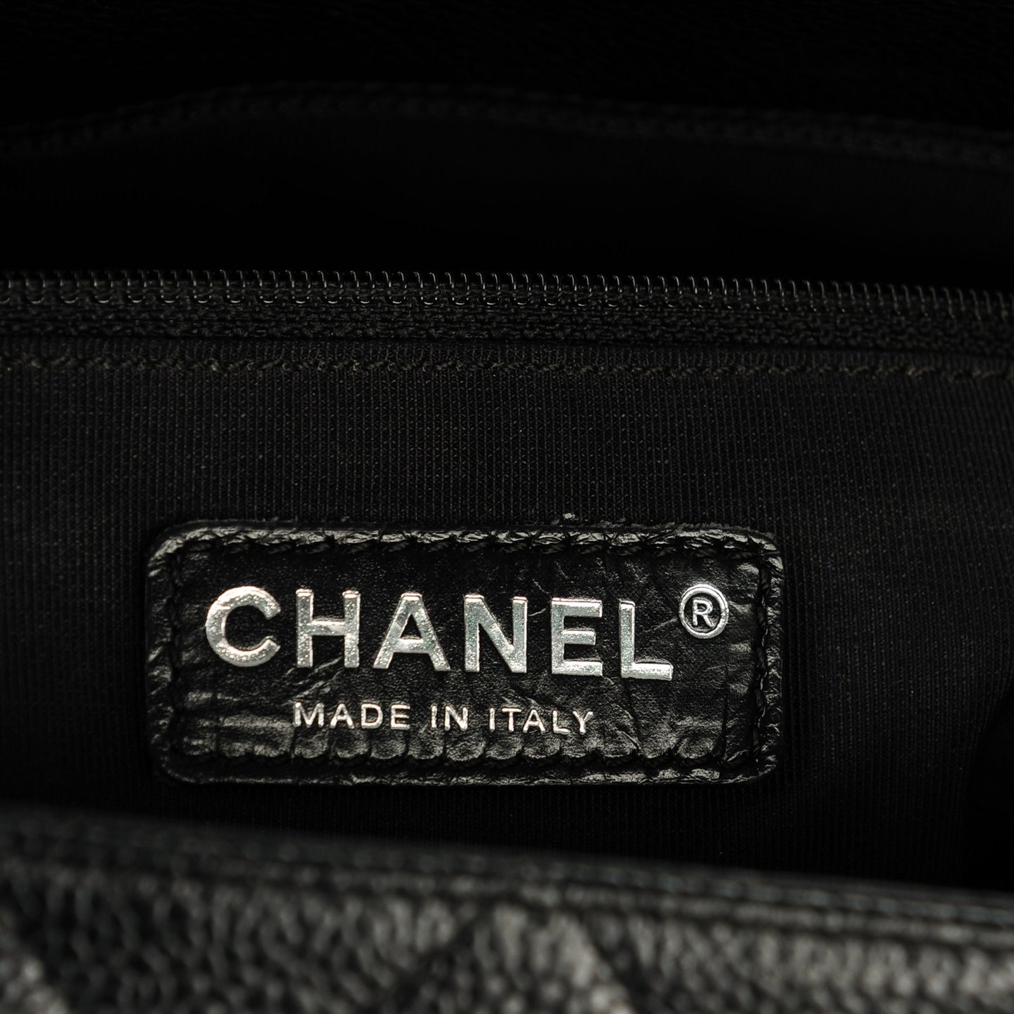 Caviar Quilted Grand Shopping Tote GST Black