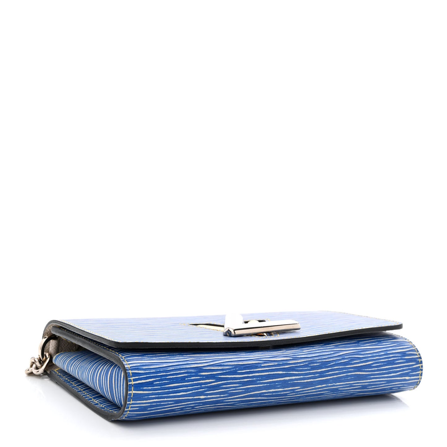 Epi Twist Chain Wallet Denim Light