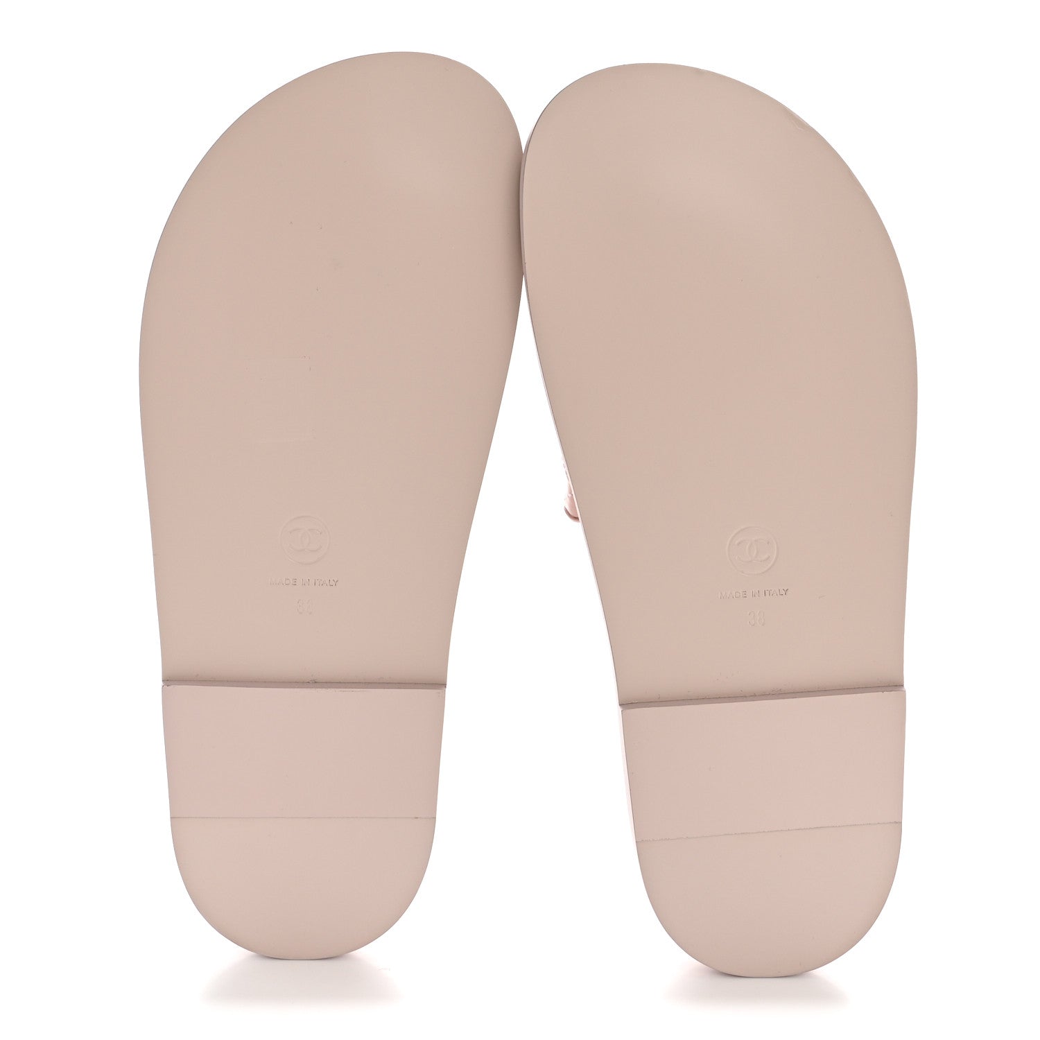 Chanel Shiny Calfskin Crystal Quilted Velcro Dad CC Slide Sandals
