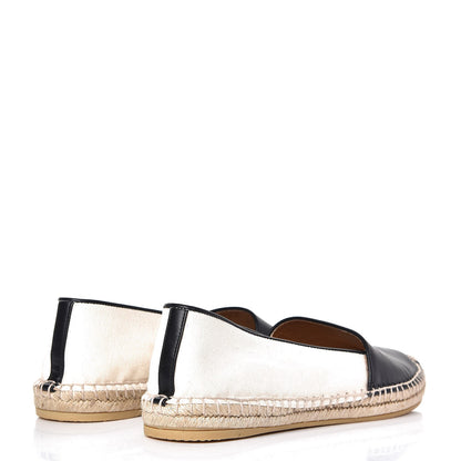 Gucci Nappa Canvas Espadrilles 38.5 Natural Black 4 of 12