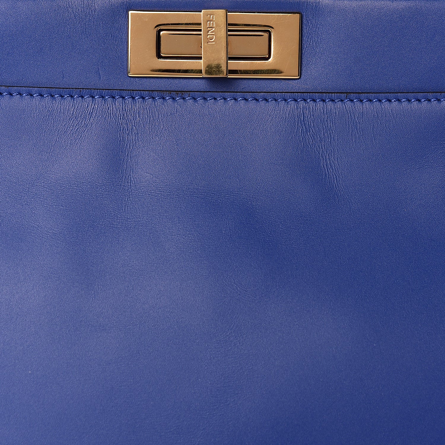 Fendi Vitello Morgan Fabric Jacquard Pequin Medium Peekaboo Iconic Satchel Blue Neon Tobacco 13 of 13
