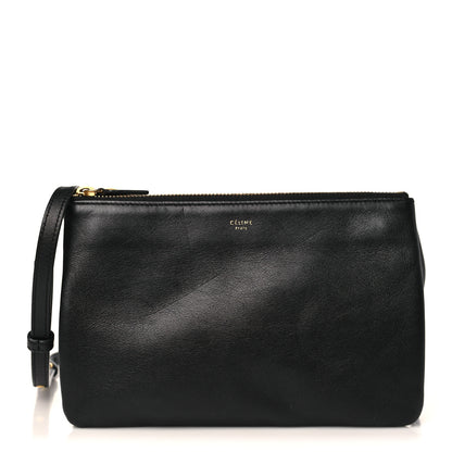 Celine Lambskin Small Trio Crossbody Bag Black 1 of 11
