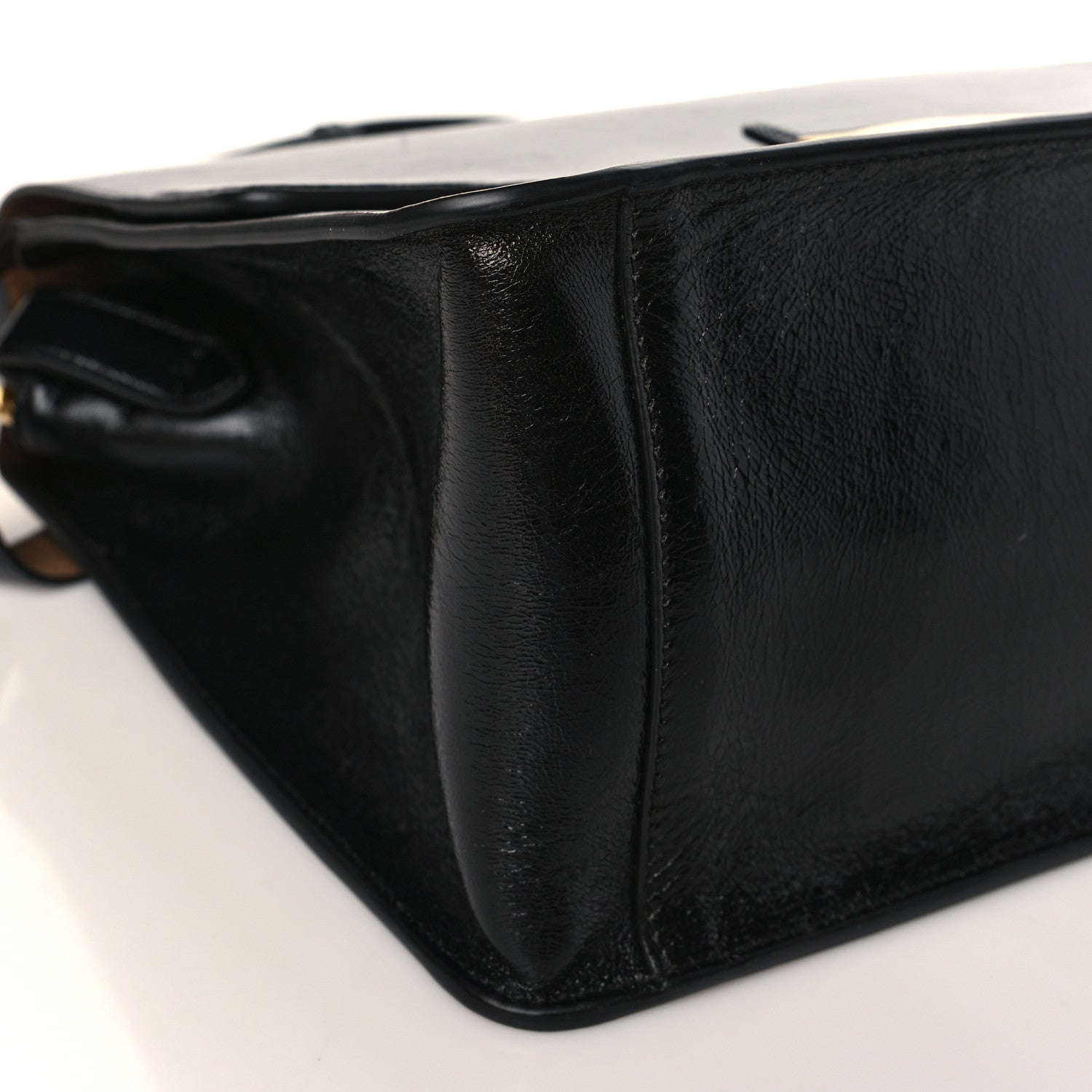 Fendi Agnello Old Shine Large Kan U Shoulder Bag Black 7 of 8