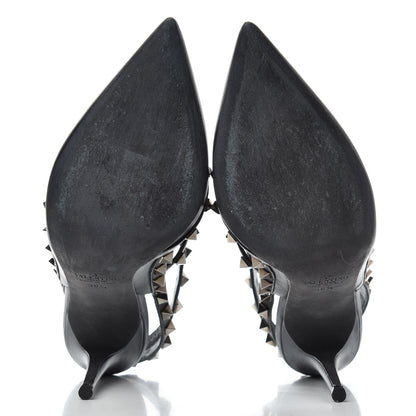 Valentino Garavani Nappa Rockstud Ankle Strap Pumps 36.5 Black 6 of 10