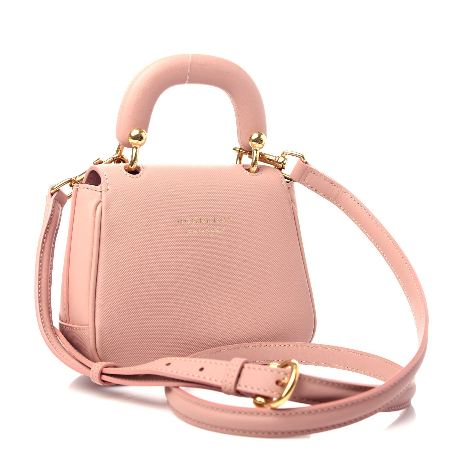 Burberry Trench Calfskin Mini DK88 Top Handle Bag Light Pink 3 of 13