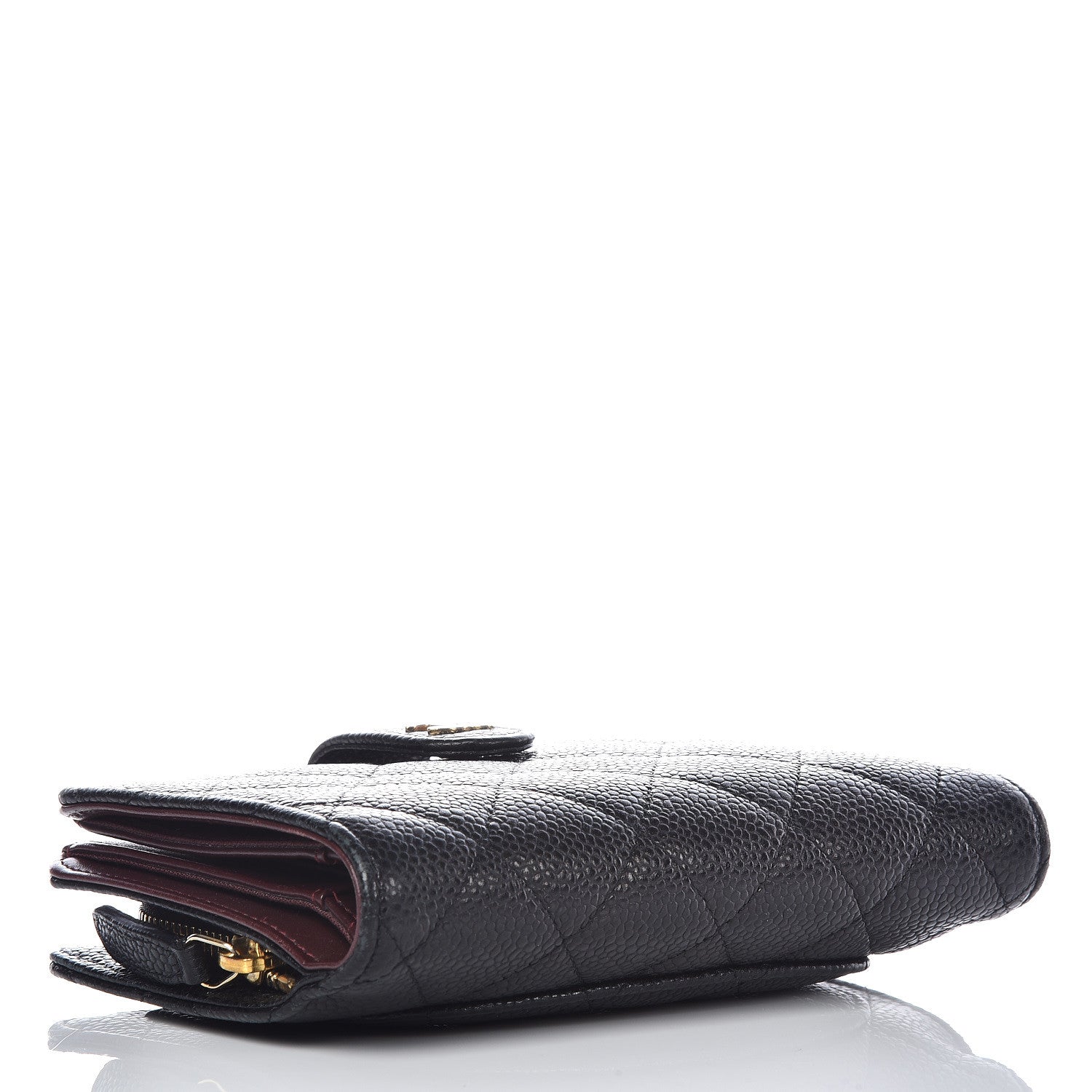 Chanel Caviar Quilted Zipped Pocket Wallet Black 4 of 19