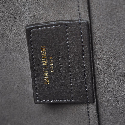 Saint Laurent Calfskin Large Shopping Tote Coal 7 of 9