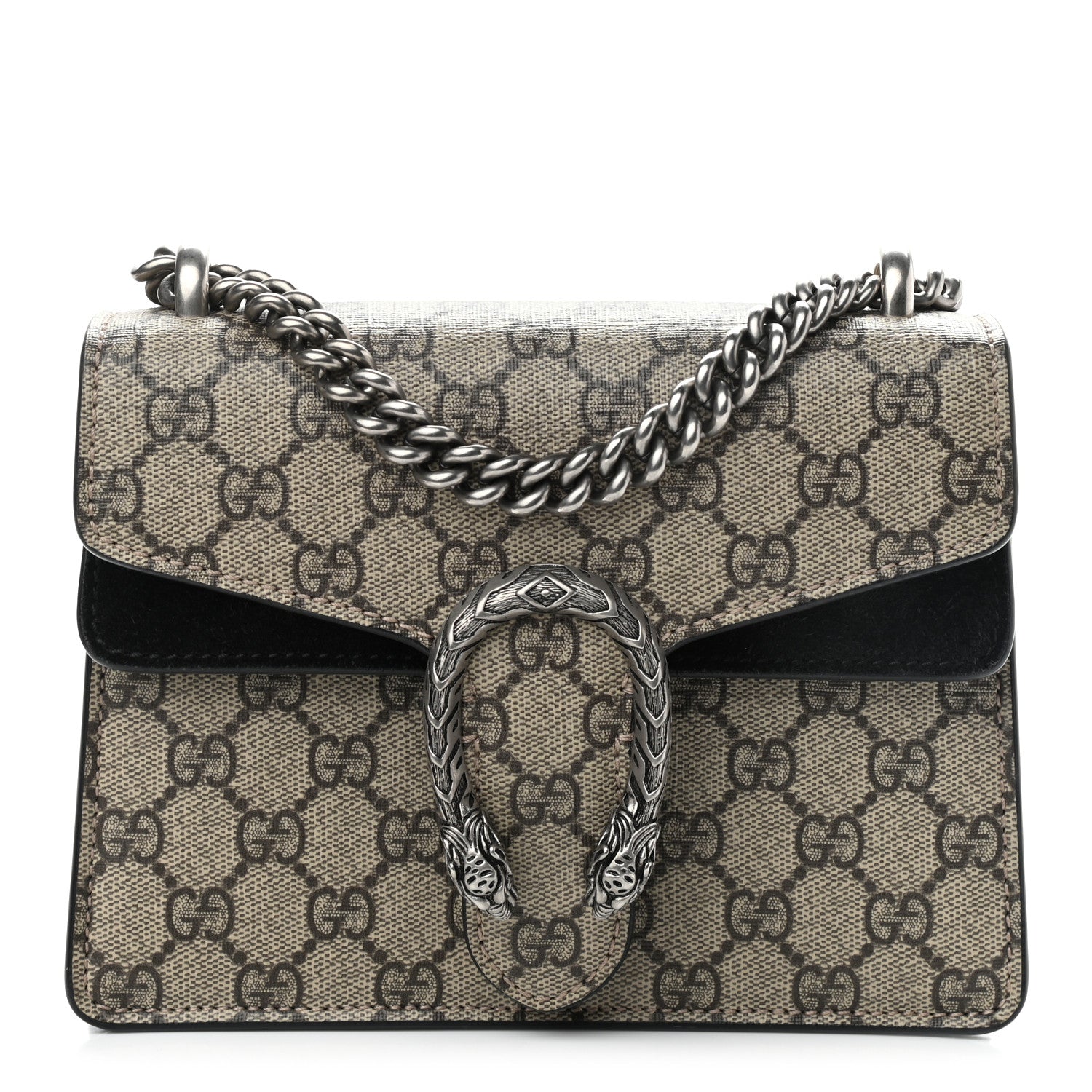 Gucci GG Supreme Monogram Mini Dionysus Shoulder Bag Black 1 of 11