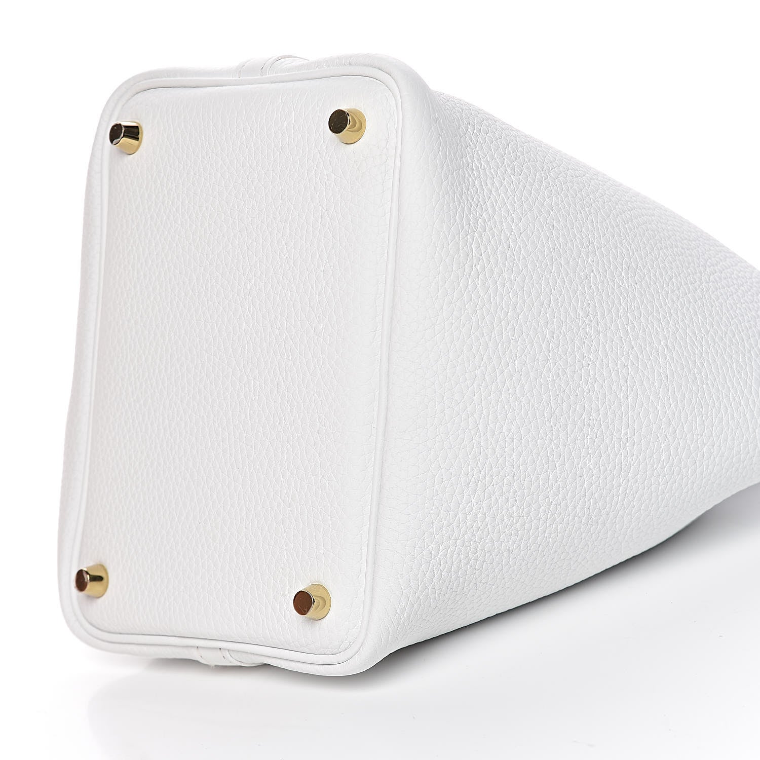 Hermes Taurillon Clemence Picotin Lock 18 PM White 466605