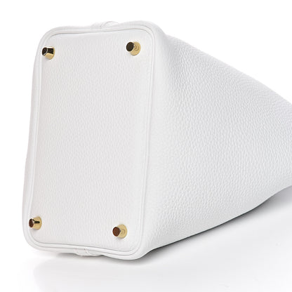 Hermes Taurillon Clemence Picotin Lock 18 PM White 6 of 11
