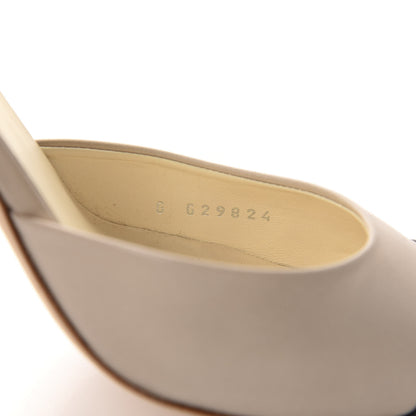 Chanel Lambskin Cap Toe d'Orsay Pumps 39 Beige Black 10 of 11