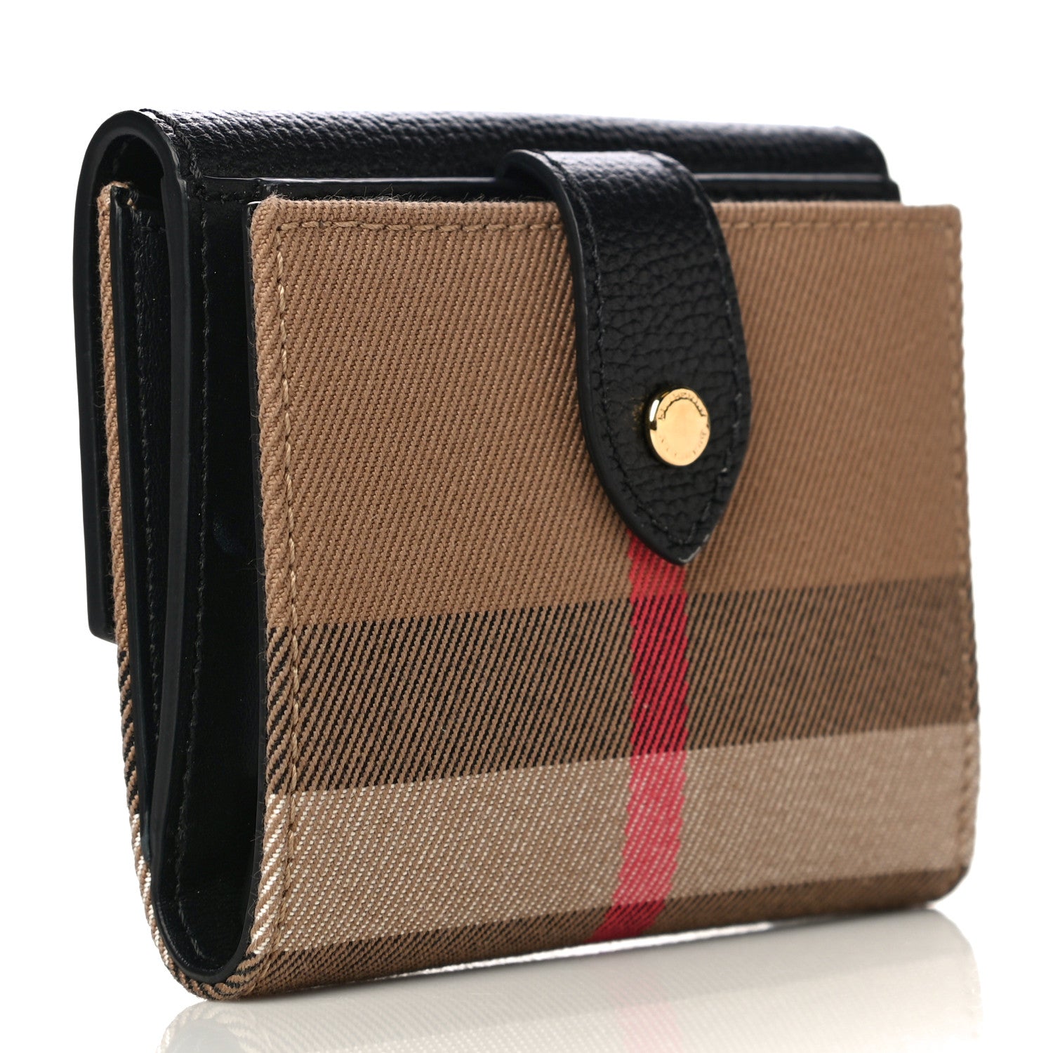 Burberry House Check Luna French Wallet Black 3 of 12