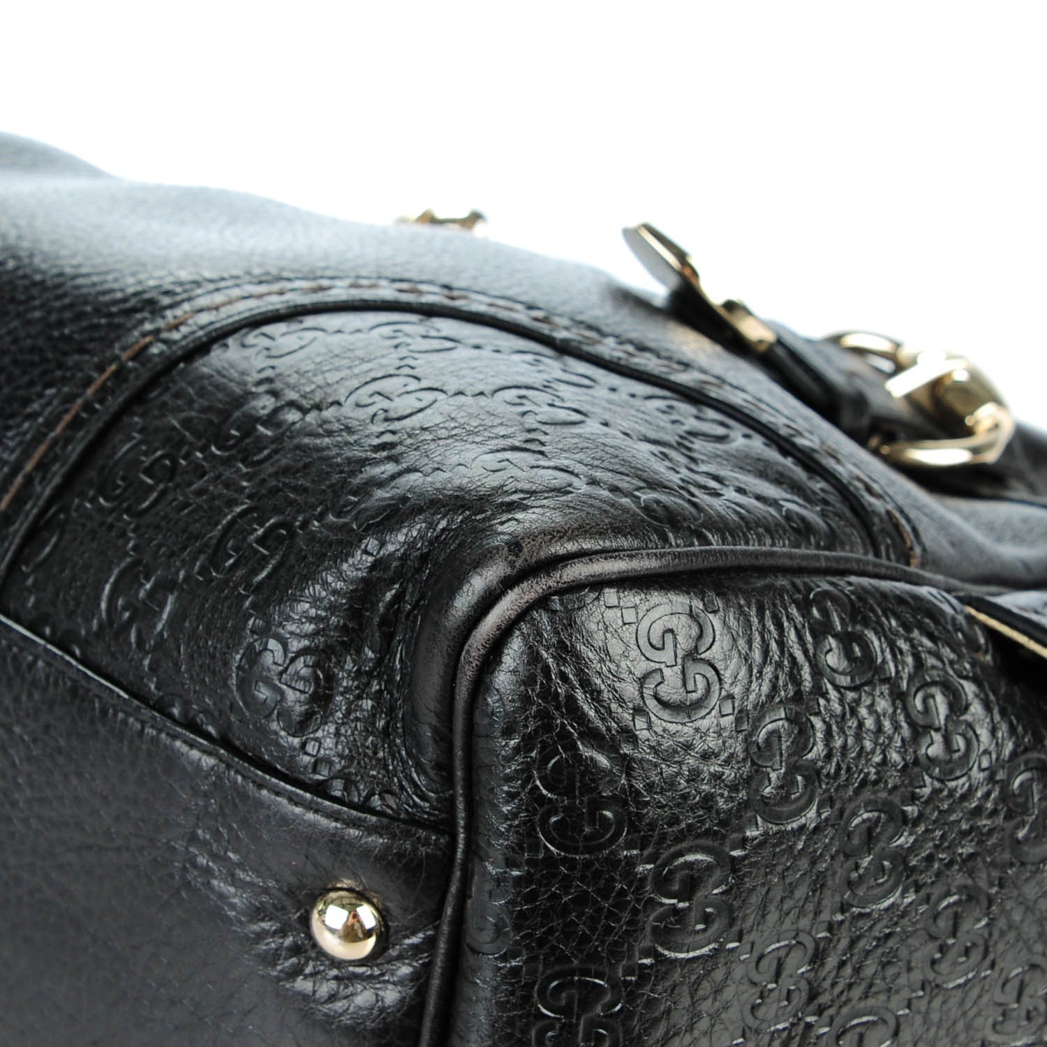 Gucci Guccissima Signoria Large Dome Bag Black 8 of 9