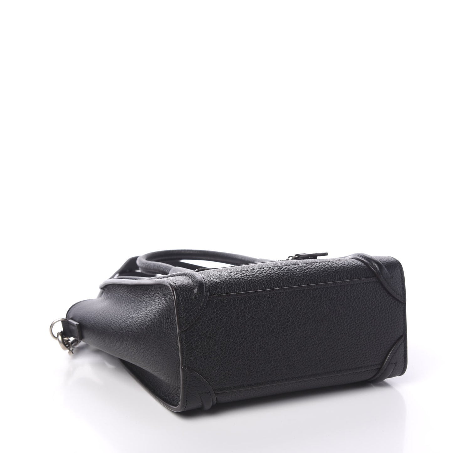 Drummed Calfskin Nano Luggage Black