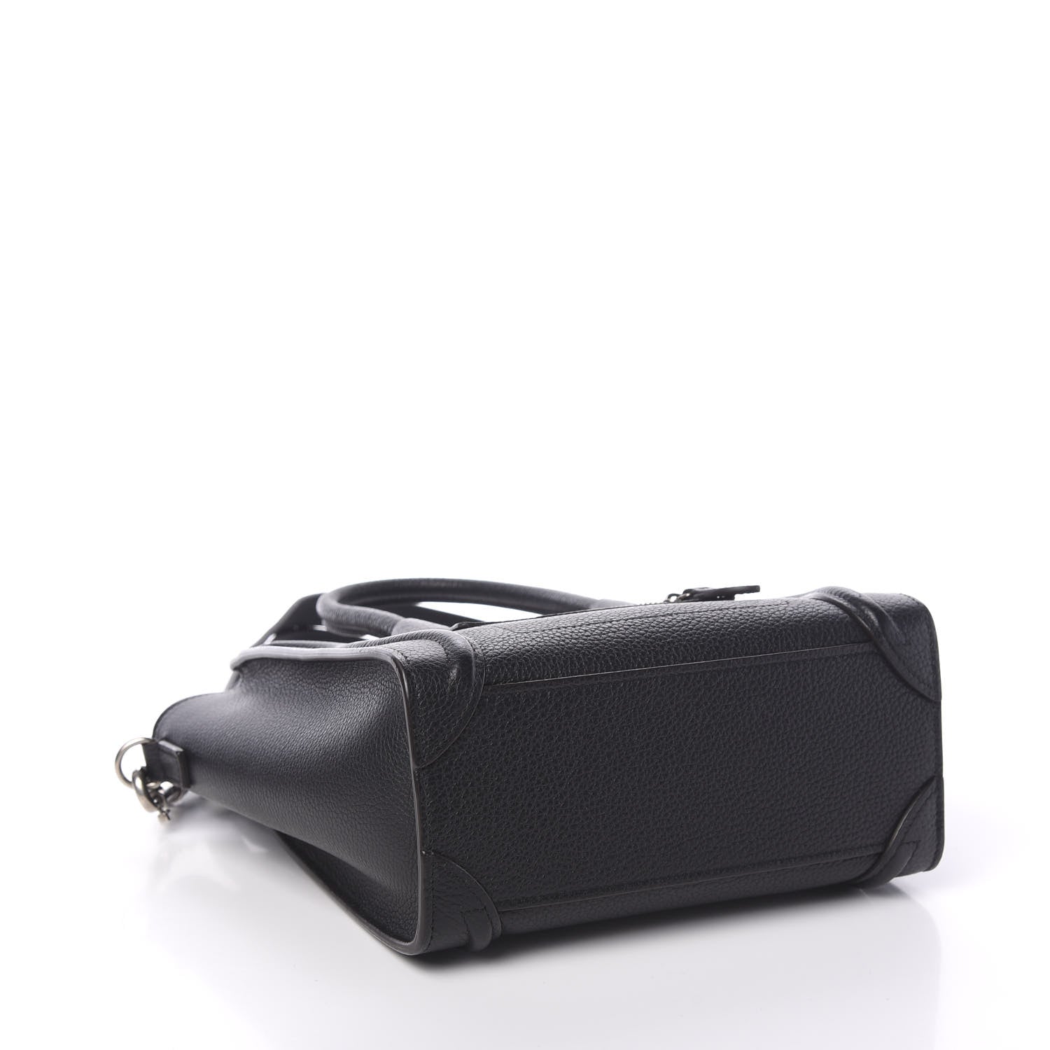 Celine Drummed Calfskin Nano Luggage Black 3 of 9