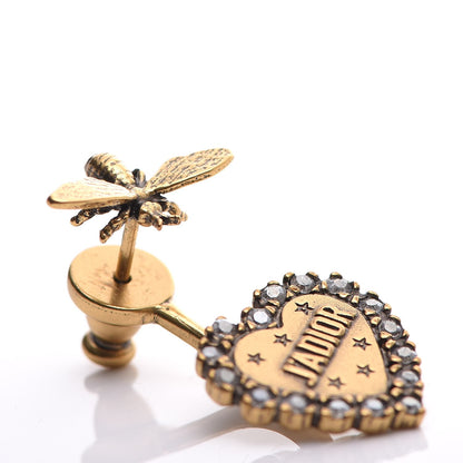 Christian Dior Metal Bee J'Adior Earrings Aged Gold 4 of 5